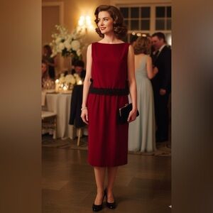 Retro Glam Old Hollywood Velvet 2 Piece Vintage Dress Size 12 *Runs Small*